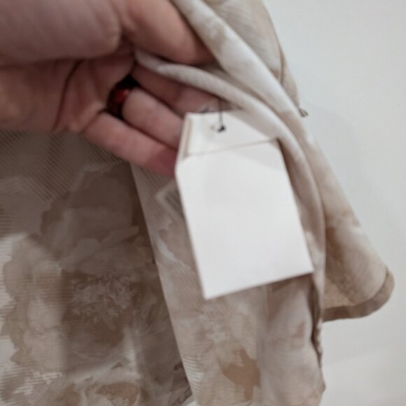 Calvin Klein Button Down Top with Rolled Sleeves Pink Beige Cream Size XL - Picture 3 of 6